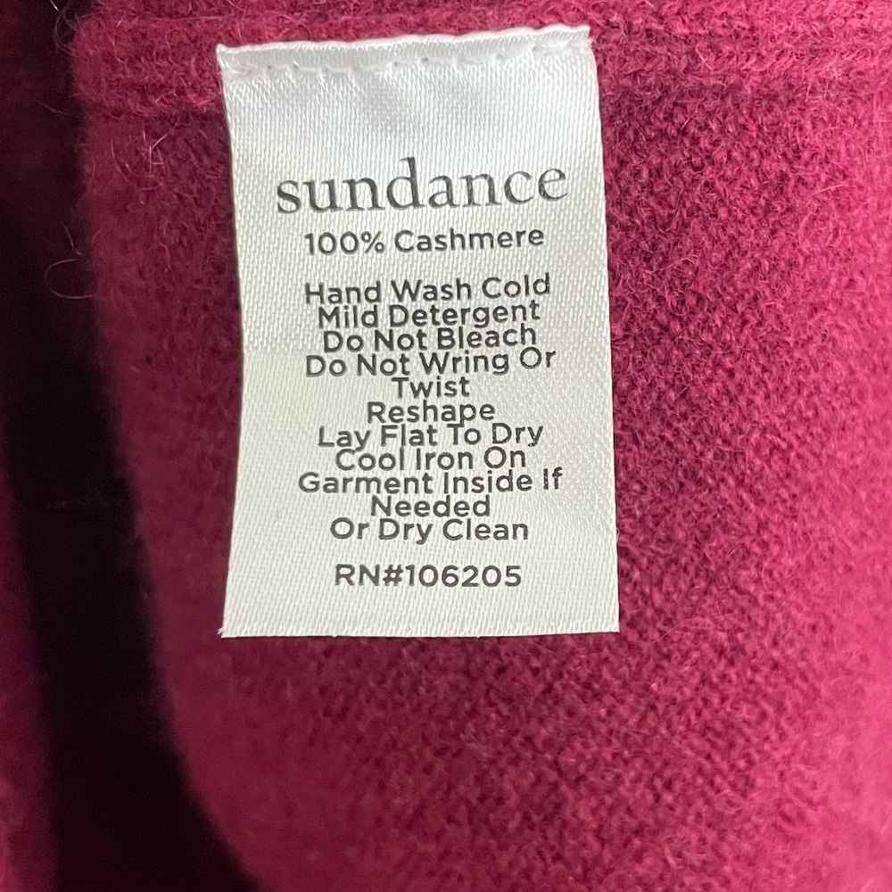 Sundance Giovanna Cashmere Cowlneck Sweater Petite Bordeaux NWT - Picture 10 of 10
